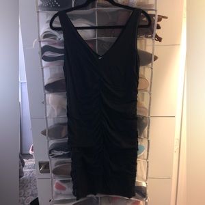 Velvet Brand Ruched Black Dress
